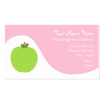 Carte de visite de professeur - Apple vert et rose