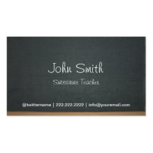 Carte de visite de professeur remplaçant de tablea