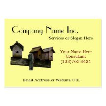 Carte de visite de Rustic Birdhouses Craft Company