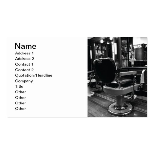Carte de visite de salon de coiffure