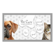 Carte de visite de soin des animaux familiers