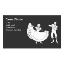 Carte de visite de squelettes de danse