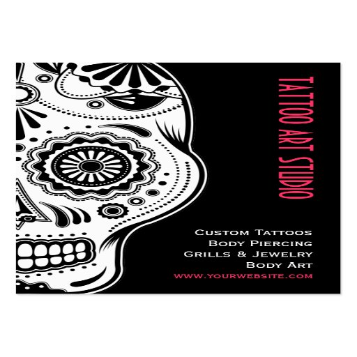 Carte de visite de studio d'art de tatouage
