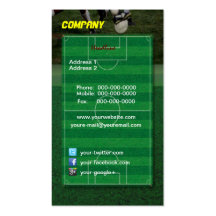 Carte de visite de terrain de football