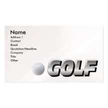 Carte de visite de terrain de golf
