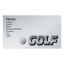 Carte de visite de terrain de golf