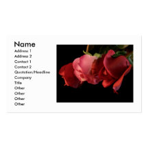 Carte de visite de trois roses