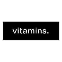 Carte de visite de vitamines