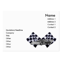 Carte de visite de voiture de course