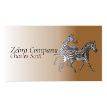 Carte de visite de zèbre