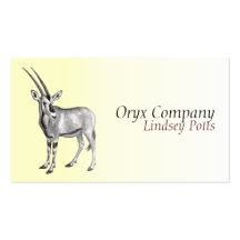 Carte de visite d'oryx