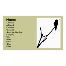 Carte de visite du colibri d'Anna