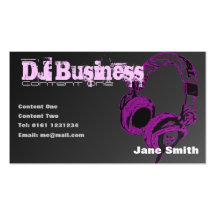 Carte de visite du DJ [rose] - personnalisable
