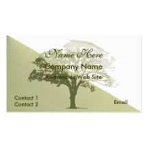 Carte de visite élégant d'arbre