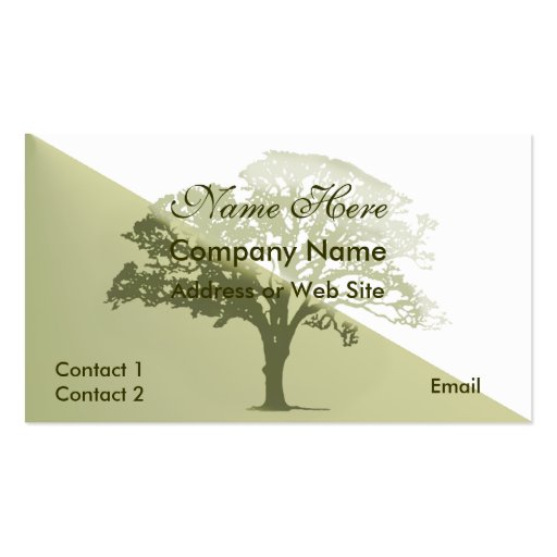 Carte de visite élégant d'arbre