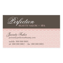 CARTE DE VISITE ÉLÉGANT DE BEAUTÉ : : perfection 8
