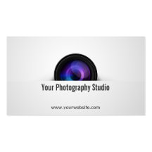Carte de visite élégant de photographe d'objectif 