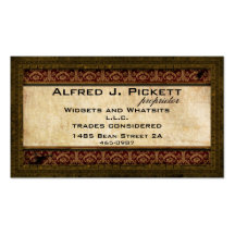 Carte de visite en laiton de dents de Steampunk de