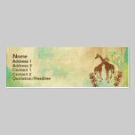 Carte de visite/étiquette oranges de fleur de gira cartes professionnelles