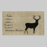 Carte de visite/étiquettes de silhouette de mâle n cartes professionnelles