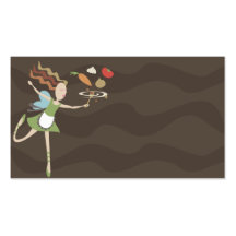 carte de visite féerique de légumes de cuisine de 