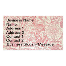 Carte de visite floral rose de vecteur