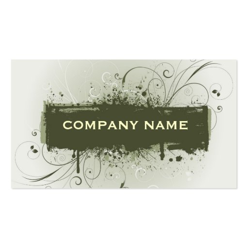 Carte de visite grunge floral