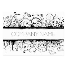 Carte de visite grunge floral