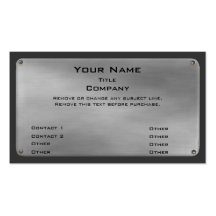Carte de visite II en métal - argent
