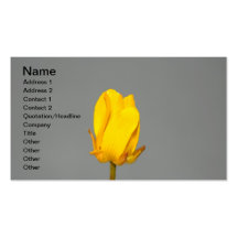Carte de visite jaune de fleur sauvage