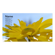 Carte de visite jaune inspiré de fleur