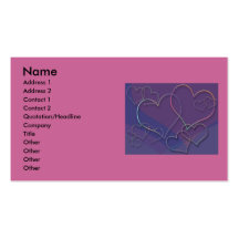 Carte de visite lié de coeurs