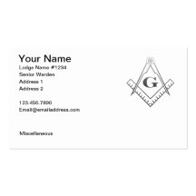 Carte de visite maçonnique 1