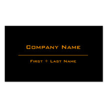 Carte de visite noir de Minimalistic