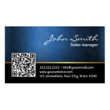 Carte de visite noir et bleu professionnel de code