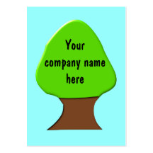 Carte de visite personnalisable d'arbre