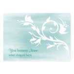 carte de visite personnalisable de flourish bleu-c