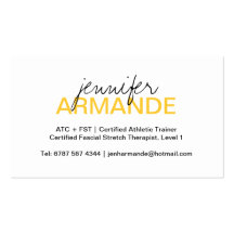 Carte de visite professionnel moderne
