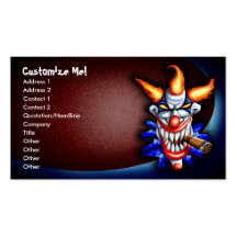 Carte de visite psychopathe de clown