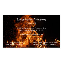 Carte de visite réaliste de flammes