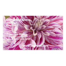 Carte de visite rose de dahlia