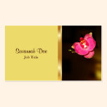 Carte de visite rose élégant d'orchidée cartes professionnelles