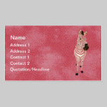 Carte de visite rose grunge/étiquettes de zèbre cartes professionnelles