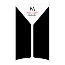 Carte de visite tenant le bar de monogramme - noir