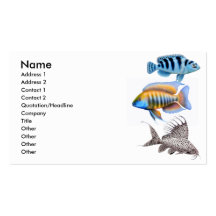 Carte de visite tropical de poissons d'aquarium
