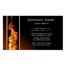 Carte de visite vertical de flamme