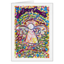 Carte de voeux d'ange de Cancer de coeurs de resso