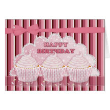 Carte de voeux d'anniversaire de petit gâteau