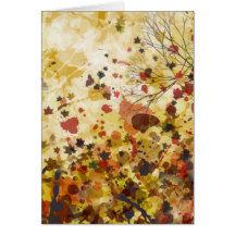 Carte de voeux d'automne - masquez à l'intérieur