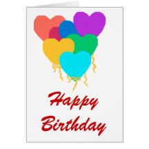 Carte de voeux de ballon de joyeux anniversaire
